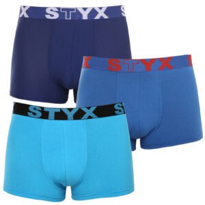 3PACK pánské boxerky Styx sportovní guma modré (3G96789) M