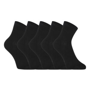 5PACK ponožky Styx kotníkové bambusové černé (5HBK960)  L