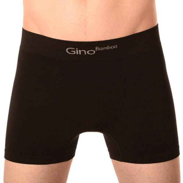 Pánské boxerky Gino bezešvé bambusové černé (54004) XL