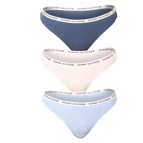 3PACK dámská tanga Tommy Hilfiger vícebarevná (UW0UW02829 0Y2) XL