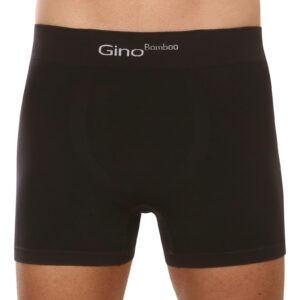 Pánské boxerky Gino bezešvé bambusové černé (54004) XL