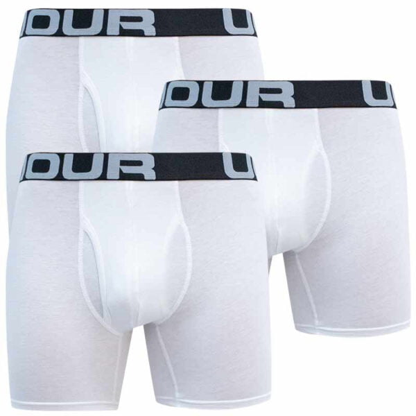 3PACK pánské boxerky Under Armour nadrozměr bílé (1363617 100) 5XL