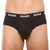 3PACK pánské slipy HUGO černé (50469763 001) M - Image 2