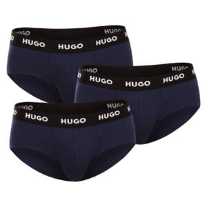 3PACK pánské slipy Hugo tmavě modré (50469763 410) M