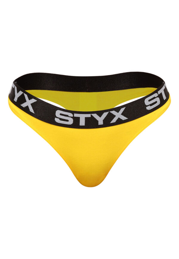 Dámská tanga Styx sportovní guma žluté (IT1068) M