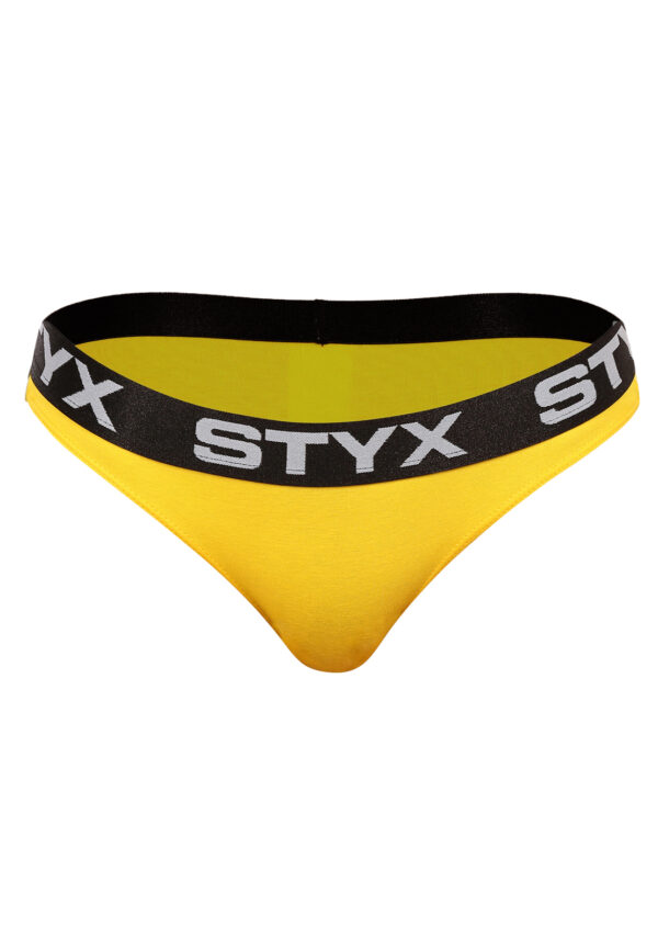 Dámské kalhotky Styx sportovní guma žluté (IK1068) M