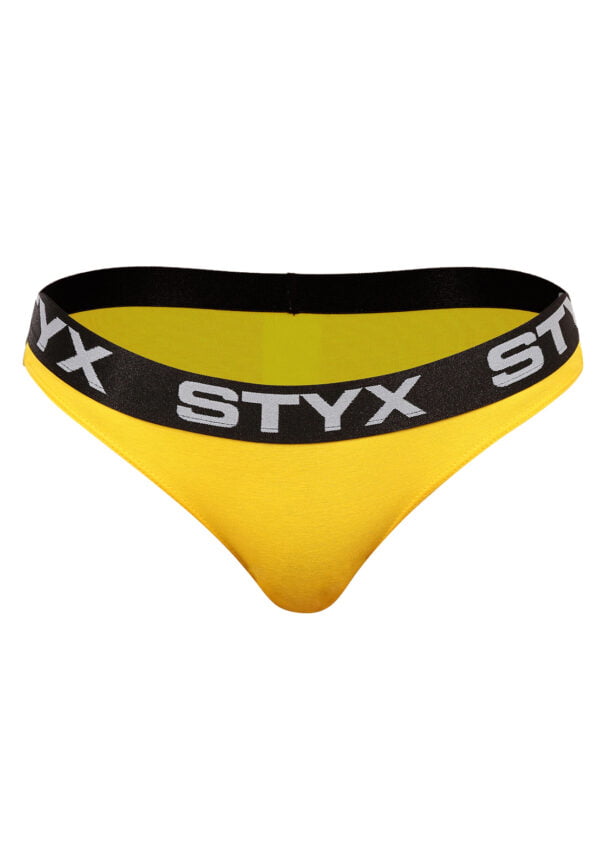 Dámské kalhotky Styx sportovní guma žluté (IK1068) M