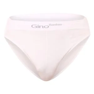 Pánské slipy Gino bambusové bílé (50003) XL