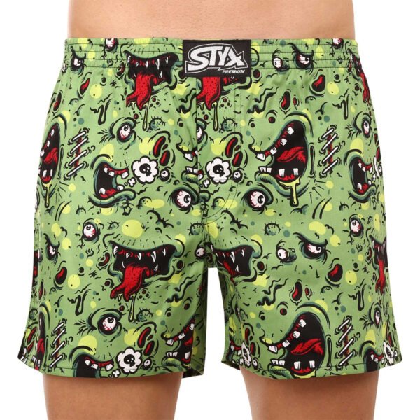 Pánské trenky Styx premium art klasická guma zombie (AP1451) L