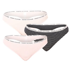 3PACK dámská tanga Tommy Hilfiger nadrozměr vícebarevné (UW0UW04558 0Y3) XL