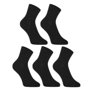 5PACK ponožky Styx kotníkové bambusové černé (5HBK960)  L