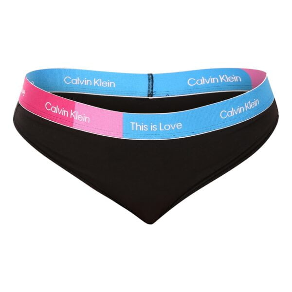 Dámská tanga Calvin Klein nadrozměr černé (QF7279E-UB1) XL