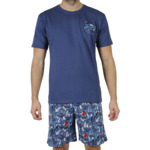 Pánské pyžamo Cornette Blue Dock modré (326/104) XXL