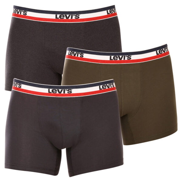 3PACK pánské boxerky Levis vícebarevné (100002870 009) XL