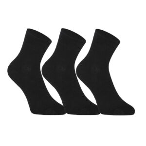 3PACK ponožky Styx kotníkové bambusové černé (3HBK960)  L