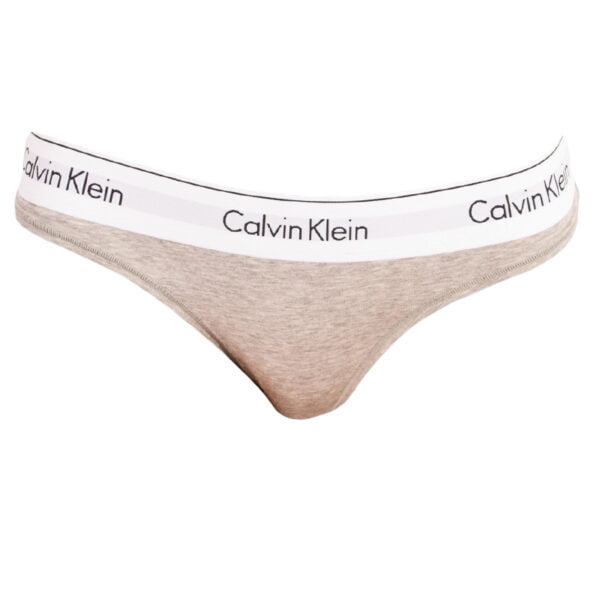 Dámská tanga Calvin Klein šedá (F3786E-020) L