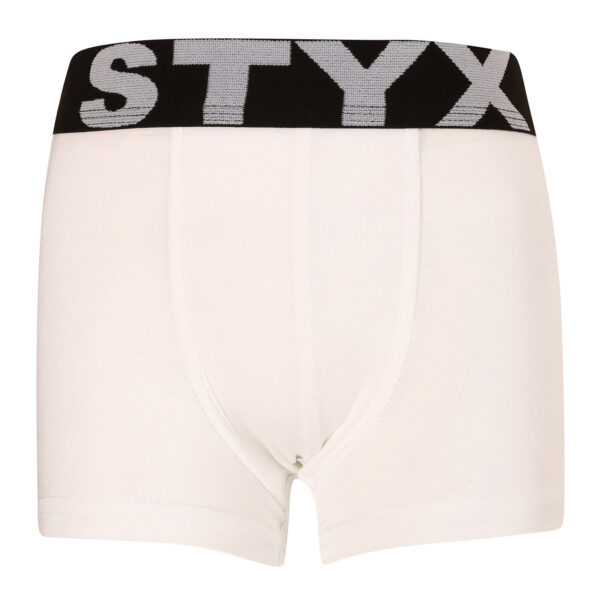 Dětské boxerky Styx sportovní guma bílé (GJ1061) 4-5 let