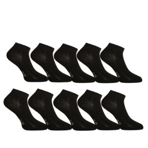 10PACK ponožky Gino bambusové černé (82005) XL