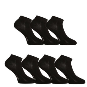7PACK ponožky Gino bambusové černé (82005) S