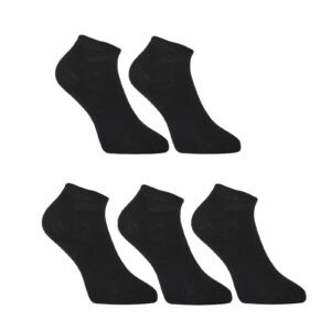 5PACK ponožky Styx nízké bambusové černé (5HBN960)  L