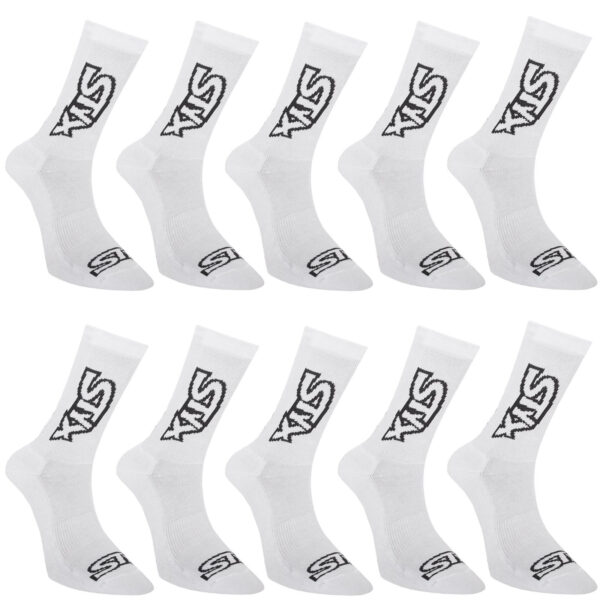 10PACK ponožky Styx vysoké bílé (10HV1061) L