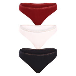 3PACK dámská tanga Tommy Hilfiger nadrozměr vícebarevná (UW0UW04890 0U4) XL