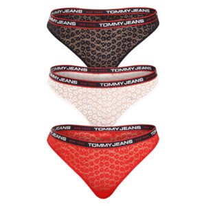 3PACK dámská tanga Tommy Hilfiger vícebarevná (UW0UW04714 0WE) L