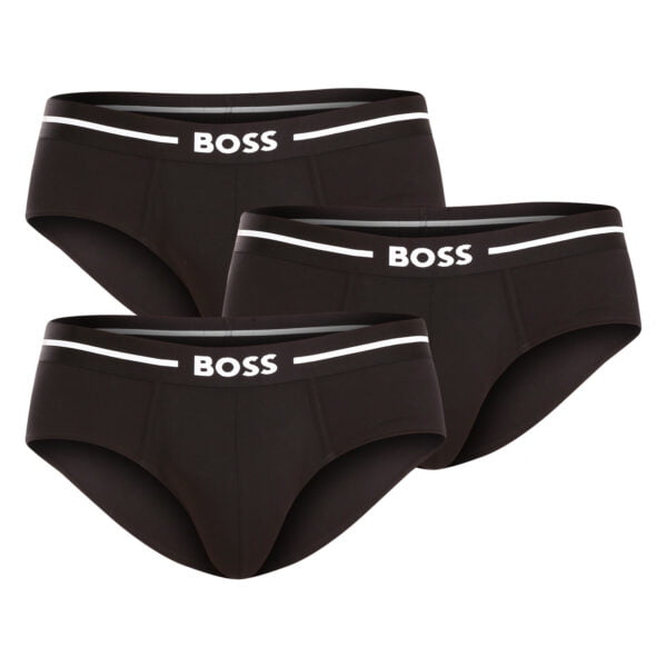 3PACK pánské slipy BOSS černé (50510679 001) M