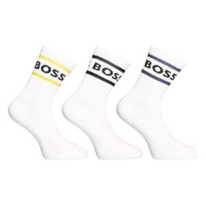 3PACK ponožky Hugo Boss vysoké bílé (50469371 106) M