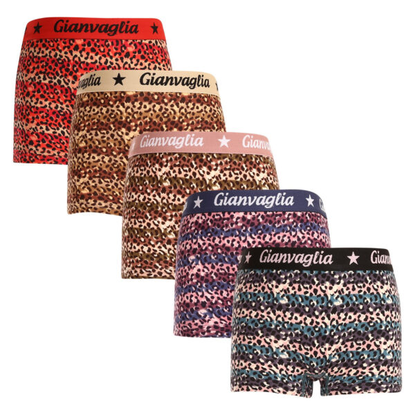 5PACK dívčí kalhotky s nohavičkou boxerky Gianvaglia vícebarevné (813) 92