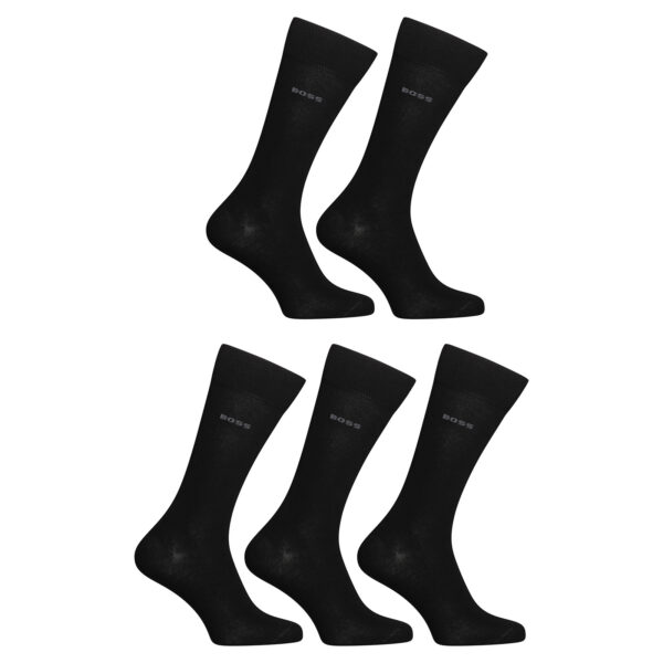 5PACK ponožky Hugo Boss vysoké černé (50478221 001) M