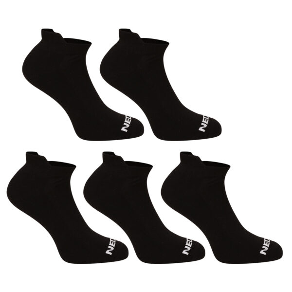5PACK ponožky Nedeto nízké černé (5NDTPN001-brand) L