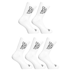 5PACK ponožky Styx vysoké bílé (5HV1061) M