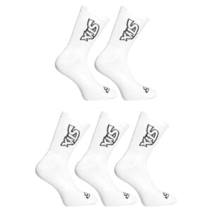 5PACK ponožky Styx vysoké bílé (5HV1061) M