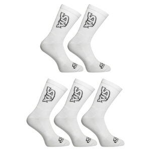5PACK ponožky Styx vysoké šedé (5HV1062) L
