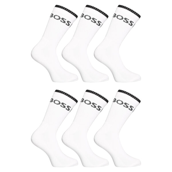 6PACK ponožky BOSS vysoké bílé (50510168 100) M