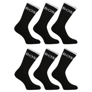 6PACK ponožky Hugo Boss vysoké černé (50510168 001) L