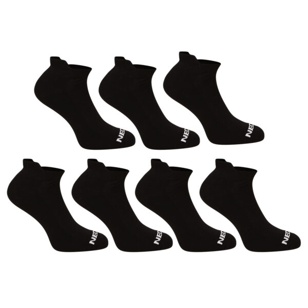 7PACK ponožky Nedeto nízké černé (7NDTPN001-brand) L