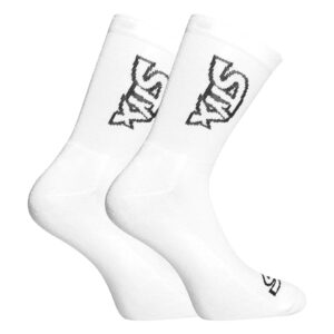 Ponožky Styx vysoké bílé s černým logem (HV1061) S
