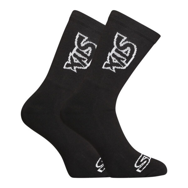 Ponožky Styx vysoké černé s bílým logem (HV960)  S