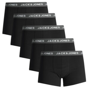 5PACK pánské boxerky Jack and Jones černé (12142342) L