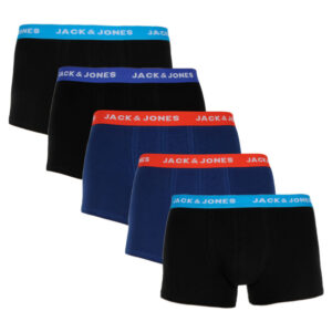5PACK pánské boxerky Jack and Jones vícebarevné (12144536) XXL