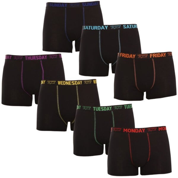 7PACK pánské boxerky Lee Cooper černé (LCUBOX7P0110-1769913) M