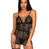 Dámský set Obsessive černý (Basitta chemise) L - Image 2