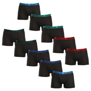10PACK pánské boxerky Gianvaglia černé (021) M
