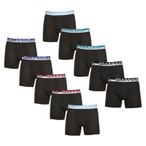 10PACK pánské boxerky Gianvaglia černé (GVG-5012) M