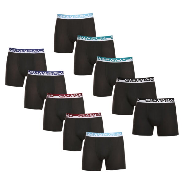 10PACK pánské boxerky Gianvaglia černé (GVG-5012) XXL