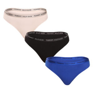 3PACK dámská tanga Tommy Hilfiger vícebarevná (UW0UW04889 0R1) M