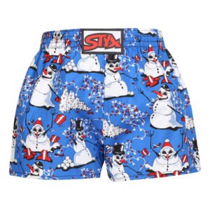 Dětské trenky Styx art klasická guma Vánoce sněhuláci (J1751) 4-5 let