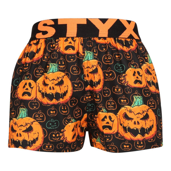 Dětské trenky Styx art sportovní guma Halloween dýně (BJ1755) 4-5 let